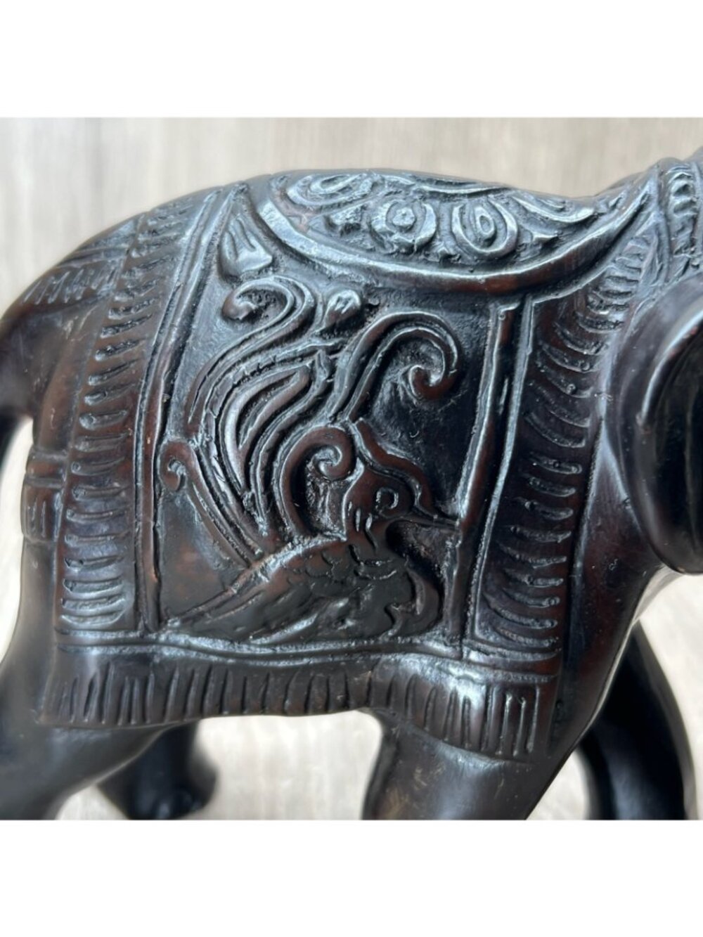 Elephant Figurine Statue Home Decor Lucky Charm Collectible - Picture 11 of 13